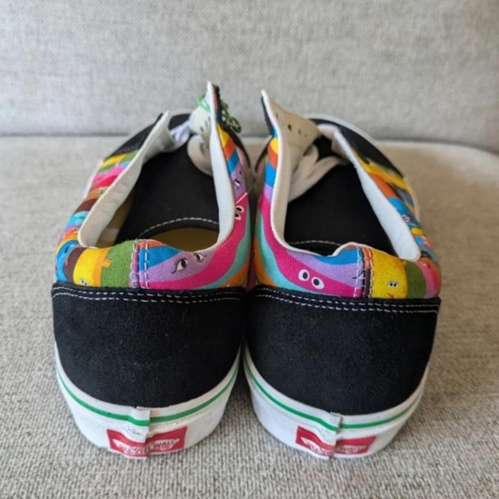 Vans Old Skool Sesame Street Men Rainbow Stripes Colorful Black 032025 - Picture 8 of 8